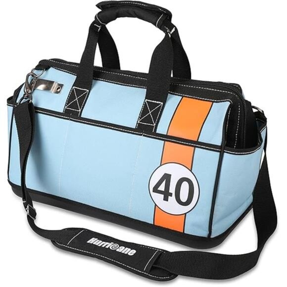 16 inch Wide Mouth Tool Bag with Water Proof Molded Base Extra Shoulder Strap - Picture 7 of 7